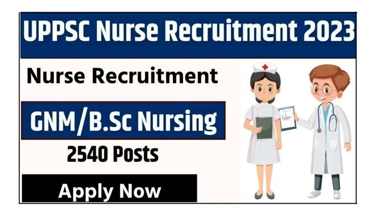 UPPSC Staff Nurse Recruitment 2023