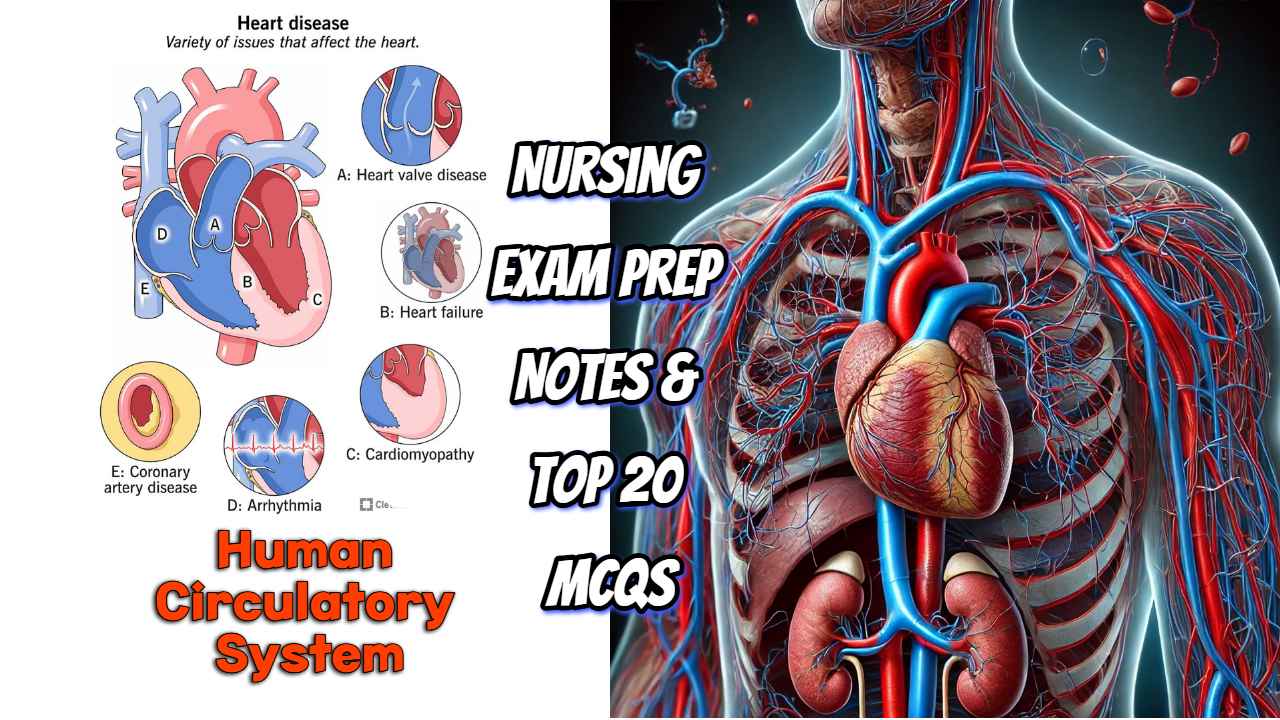 Cardiovascular System: Nursing Exam Prep Notes & Top 20 MCQs for Success